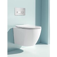 Унитаз подвесной Roxen Antares One Rimless 6 в 1 StounFix Dual Fresh 633220 (белое стекло) - Превью изображения №11 — Интернет-магазин samo.by