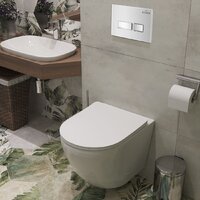 Унитаз подвесной Roxen Antares One Rimless 6 в 1 StounFix Dual Fresh 633220 (белое стекло) - Превью изображения №12 — Интернет-магазин samo.by