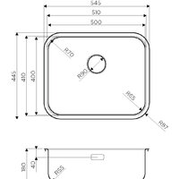 Кухонная мойка Omoikiri Omi 54-U/IF IN - Превью изображения №2 — Интернет-магазин samo.by