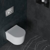 Унитаз подвесной Roxen Simple Compact в комплекте с инсталляцией StounFix Dual Fresh 6 в 1 963592 (кнопка: оружейная сталь) - Превью изображения №14 — Интернет-магазин samo.by