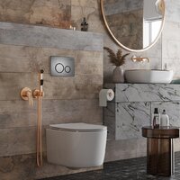 Унитаз подвесной Roxen Simple Compact в комплекте с инсталляцией StounFix Dual Fresh 6 в 1 963592 (кнопка: оружейная сталь) - Превью изображения №15 — Интернет-магазин samo.by