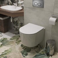 Унитаз подвесной Roxen Simple Compact в комплекте с инсталляцией StounFix Dual Fresh 6 в 1 963592 (кнопка: оружейная сталь) - Превью изображения №11 — Интернет-магазин samo.by