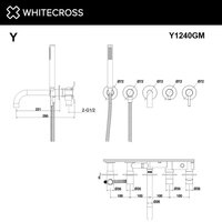 Смеситель Whitecross Y Y1240GM (оружейная сталь) - Превью изображения №3 — Интернет-магазин samo.by