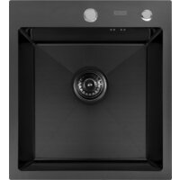 Кухонная мойка ARFEKA ECO AR 450*500 BLACK PVD NANO DECOR MILLET GRAINS - Превью изображения №2 — Интернет-магазин samo.by