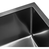 Кухонная мойка ARFEKA ECO AR 450*500 BLACK PVD NANO DECOR MILLET GRAINS - Превью изображения №3 — Интернет-магазин samo.by