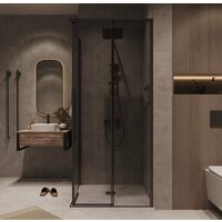 Душевой уголок Grossman Galaxy 70x70x195 300.K33.01.7070.21.10 (черный матовый/тонированное стекло) - Превью изображения №9 — Интернет-магазин samo.by