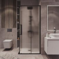 Душевой уголок Grossman Cosmo 90x90x195 300.K33.02.9090.21.02 (черный матовый/шиншилла стекло) - Превью изображения №8 — Интернет-магазин samo.by