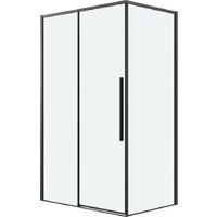 Grossman Galaxy 110х100х195 120.K33.01.1110.21.00 (черный матовый/прозрачное стекло)
