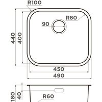 Кухонная мойка Omoikiri Omi 49-U/I GM - Превью изображения №2 — Интернет-магазин samo.by
