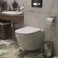 Унитаз подвесной Roxen Antares One Rimless 6 в 1 StounFix Dual Fresh 642915 (чёрное стекло) - Превью изображения №15 — Интернет-магазин samo.by