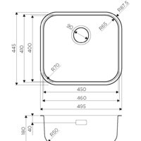 Кухонная мойка Omoikiri Omi 49-U/I-IN 4993066 (нержавеющая сталь) - Превью изображения №4 — Интернет-магазин samo.by