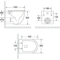 Унитаз подвесной Roxen Antares Tornado Long в комплекте с инсталляцией StounFix Dual Fresh 6 в 1 868446 (кнопка: белый/хром глянцевая) - Превью изображения №10 — Интернет-магазин samo.by