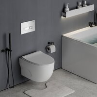 Унитаз подвесной Roxen Porto One Rimless 6 в 1 StounFix Dual Fresh 636623 (белое стекло) - Превью изображения №13 — Интернет-магазин samo.by