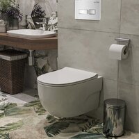 Унитаз подвесной Roxen Porto One Rimless 6 в 1 StounFix Dual Fresh 636623 (белое стекло) - Превью изображения №10 — Интернет-магазин samo.by