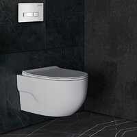 Унитаз подвесной Roxen Porto One Rimless 6 в 1 StounFix Dual Fresh 636623 (белое стекло) - Превью изображения №12 — Интернет-магазин samo.by