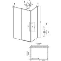 Душевой уголок Grossman Galaxy 120x90x195 120.K33.01.1290.10.00 (хром/прозрачное стекло) - Превью изображения №10 — Интернет-магазин samo.by
