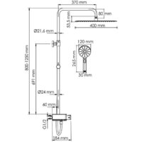 Душевая система  Wasserkraft A113.119.127.CH Thermo - Превью изображения №3 — Интернет-магазин samo.by