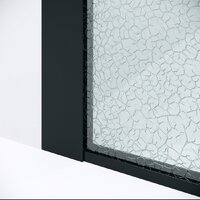 Душевая стенка Niagara Nova NG-781-12BLACK 120x200 (черный матовый/эффект битого стекла) - Превью изображения №3 — Интернет-магазин samo.by