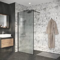 Душевая стенка Niagara Nova NG-781-12BLACK 120x200 (черный матовый/эффект битого стекла) - Превью изображения №6 — Интернет-магазин samo.by