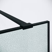 Душевая стенка Niagara Nova NG-781-12BLACK 120x200 (черный матовый/эффект битого стекла) - Превью изображения №2 — Интернет-магазин samo.by