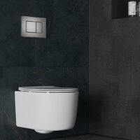 Унитаз подвесной Roxen Simple Compact в комплекте с инсталляцией StounFix Dual Fresh 6 в 1 954681 (кнопка: оружейная сталь) - Превью изображения №16 — Интернет-магазин samo.by
