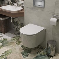 Унитаз подвесной Roxen Simple Compact в комплекте с инсталляцией StounFix Dual Fresh 6 в 1 954681 (кнопка: оружейная сталь) - Превью изображения №12 — Интернет-магазин samo.by