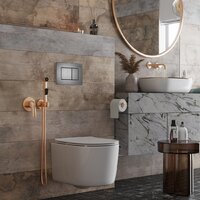Унитаз подвесной Roxen Simple Compact в комплекте с инсталляцией StounFix Dual Fresh 6 в 1 954681 (кнопка: оружейная сталь) - Превью изображения №13 — Интернет-магазин samo.by