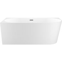 Wellsee Excellence Pro 170x75 28760703R (пристенная ванна (левая) белый глянец, экран, ножки, сифон-автомат матовый черный)