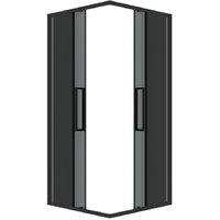 Душевой уголок Grossman Cosmo 90x90x195 300.K33.02.9090.21.10 (черный матовый/тонированное стекло) - Превью изображения №2 — Интернет-магазин samo.by
