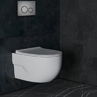 Унитаз подвесной Roxen Porto One Rimless 6 в 1 StounFix Dual Fresh 627320 (оружейная сталь/металл) - Превью изображения №13 — Интернет-магазин samo.by
