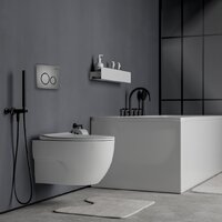 Унитаз подвесной Roxen Porto One Rimless 6 в 1 StounFix Dual Fresh 627320 (оружейная сталь/металл) - Превью изображения №12 — Интернет-магазин samo.by