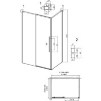 Душевой уголок Grossman Galaxy 140x90x195 120.K33.01.1490.10.00 (хром/прозрачное стекло) - Превью изображения №10 — Интернет-магазин samo.by