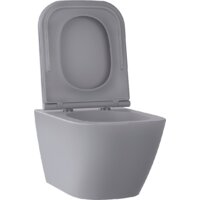 Унитаз подвесной Wellsee Pure BY Wellsee RimFree 182605001 (чаша, пневмокрышка, матовый серый) - Превью изображения №2 — Интернет-магазин samo.by
