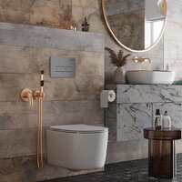 Унитаз подвесной Roxen Simple Compact в комплекте с инсталляцией StounFix Dual Fresh 6 в 1 943570 (кнопка: хром матовый) - Превью изображения №13 — Интернет-магазин samo.by