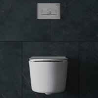 Унитаз подвесной Roxen Simple Compact в комплекте с инсталляцией StounFix Dual Fresh 6 в 1 943570 (кнопка: хром матовый) - Превью изображения №12 — Интернет-магазин samo.by