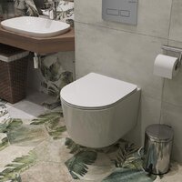 Унитаз подвесной Roxen Simple Compact в комплекте с инсталляцией StounFix Dual Fresh 6 в 1 943570 (кнопка: хром матовый) - Превью изображения №11 — Интернет-магазин samo.by