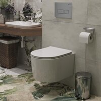 Унитаз подвесной Roxen Simple Compact в комплекте с инсталляцией StounFix Dual Fresh 6 в 1 943570 (кнопка: хром матовый) - Превью изображения №10 — Интернет-магазин samo.by