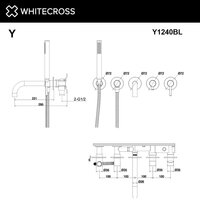 Смеситель Whitecross Y Y1240BL (черный матовый) - Превью изображения №3 — Интернет-магазин samo.by