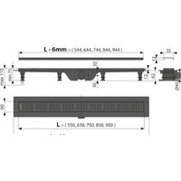 Трап/канал Alcaplast APZ10BLACK-550M - Превью изображения №2 — Интернет-магазин samo.by