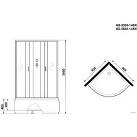 Душевая кабина Niagara NG-2508-14BK 90x90x200 - Превью изображения №3 — Интернет-магазин samo.by