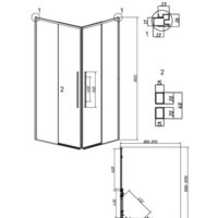 Душевой уголок Grossman Galaxy 110x90x195 300.K33.01.1190.21.10 (черный матовый/тонированное стекло) - Превью изображения №11 — Интернет-магазин samo.by
