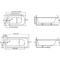 Ванна Polimat CLASSIC Slim 170x70 с ножками - Превью изображения №4 — Интернет-магазин samo.by