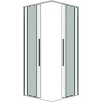 Душевой уголок Grossman Galaxy 100x100x195 300.K33.01.1010.10.00 (хром/прозрачное стекло) - Превью изображения №2 — Интернет-магазин samo.by