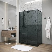 Душевой уголок Grossman Galaxy 100х100х195 120.K33.01.1010.21.10 (черный матовый/тонированное стекло) - Превью изображения №8 — Интернет-магазин samo.by