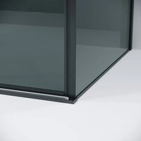 Душевой уголок Grossman Galaxy 100х100х195 120.K33.01.1010.21.10 (черный матовый/тонированное стекло) - Превью изображения №5 — Интернет-магазин samo.by