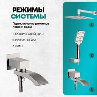 Душевая система  Grocenberg GB5007 (никель) - Превью изображения №8 — Интернет-магазин samo.by