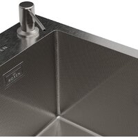 Кухонная мойка Roxen Simple 560220-50-GR сатин/текстурная (с коландером и дозатором) - Превью изображения №15 — Интернет-магазин samo.by