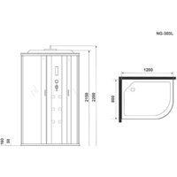 Душевая кабина Niagara NG-303-01L 120x80x220 - Превью изображения №11 — Интернет-магазин samo.by