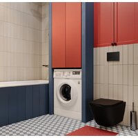 Унитаз подвесной Wellsee Pure BY Wellsee RimFree 182604001 (чаша, пневмокрышка, матовый черный) - Превью изображения №6 — Интернет-магазин samo.by