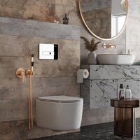Унитаз подвесной Roxen Simple Compact в комплекте с инсталляцией StounFix Dual Fresh 6 в 1 932469 (кнопка: хром глянец) - Превью изображения №11 — Интернет-магазин samo.by